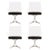 1960s Set of Four Laverne Flower Dining or Occasional Chairs For Sale