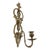 Vintage Brass Tall Candlestick Wall Sconce For Sale