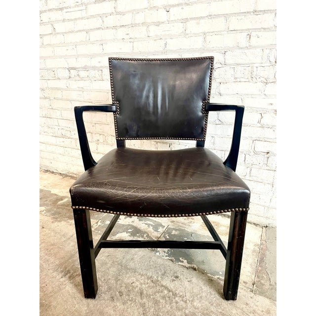 Dessin Fournir Dessin Fournir Leather Dining Arm Chairs- A Set of 8 For Sale - Image 4 of 9