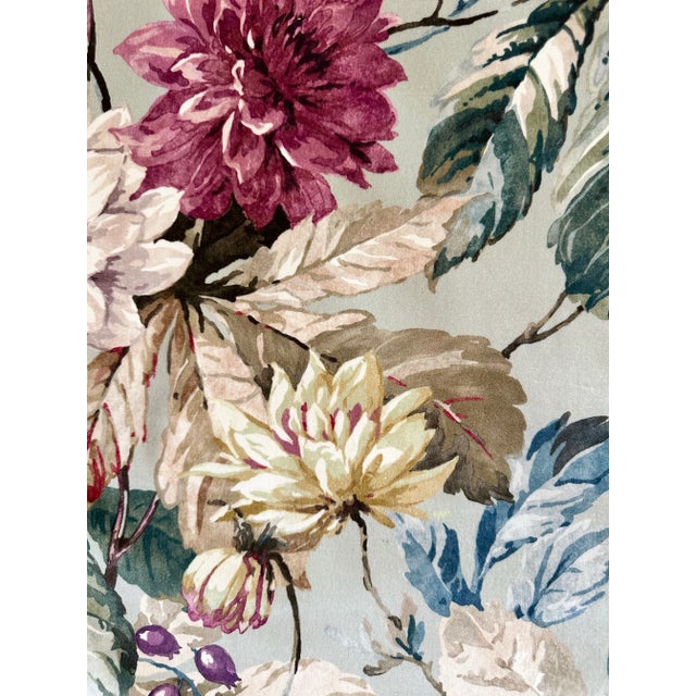 Dahlia and Rosehip Velvets Fabric by Sanderson 1 7/8 Yards For Sale In Raleigh - Image 6 of 6