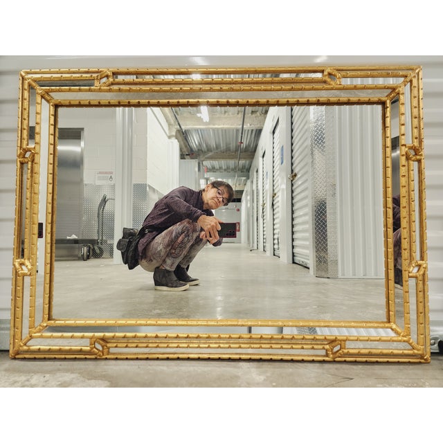 Vintage Italian Giltwood Mirror For Sale - Image 10 of 11