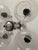 Vintage Space Age Sputnik Chandelier in Chrome-Plated Metal, Wooden Accents and Clear Ribbed Glass Shades by Emi Poljčane, Yugoslav, 1970s For Sale - Image 10 of 18