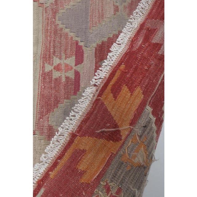 1960s Turkish Kilim Runner 4'8'' X 13'5'' For Sale - Image 11 of 13