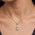 Contemporary Beautiful Aquamarine Gemstone Pendant | Dainty March Birthstone Stacking Pendant for Woman For Sale - Image 3 of 5