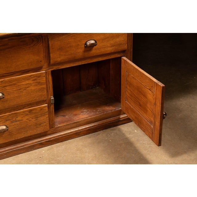 Antique Oak Farmhouse Hutch For Sale - Image 9 of 18
