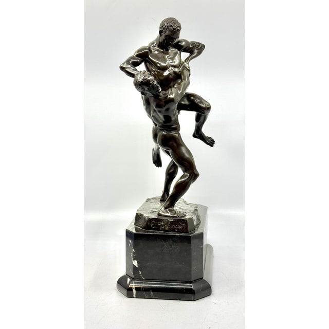 1900s Philipp E. Hamburger Neo-Classical “The Wrestlers” For Sale - Image 16 of 16