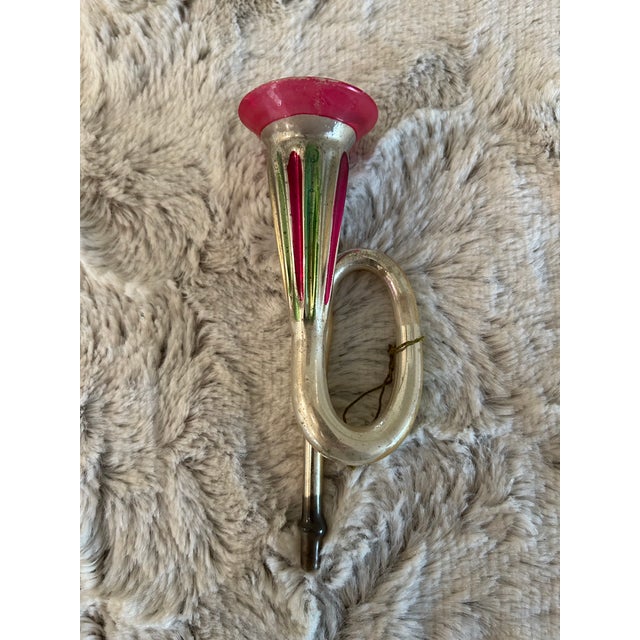 Traditional Antique French Horn Christmas Ornament For Sale - Image 3 of 6