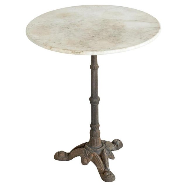 Side Table in Wrought Iron and Marble, 1930s For Sale - Image 11 of 11