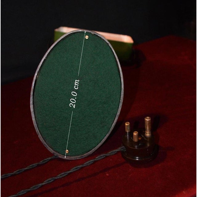Belgian Art Deco Green Enamel Adjustable Desk Lamp from Sevadac, 1920s For Sale - Image 6 of 17