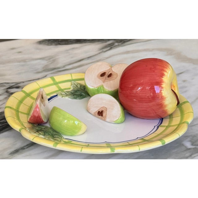 LastCHANCE!Vintage Trompe L’Oleil Plate of Apples For Sale - Image 12 of 12