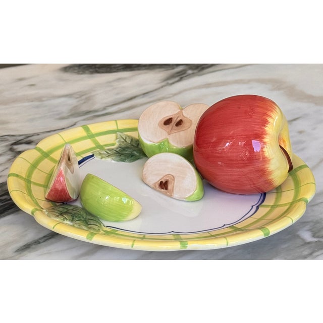 Vintage Trompe L’Oleil Plate of Apples For Sale - Image 12 of 12