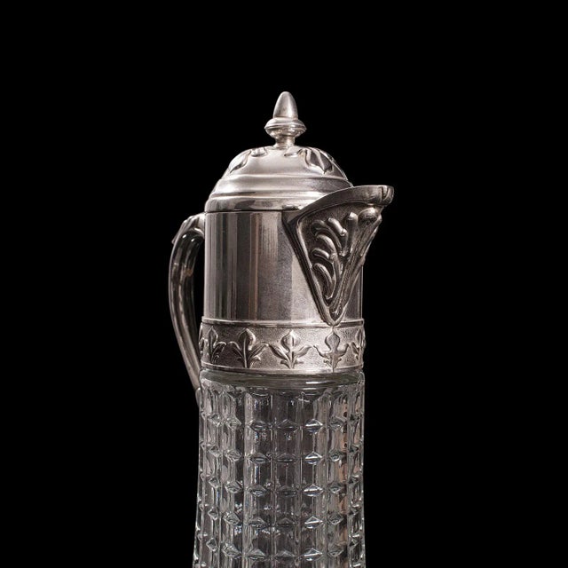 1960s Pair of Vintage Italian Glass Decorative Ewers For Sale - Image 6 of 13