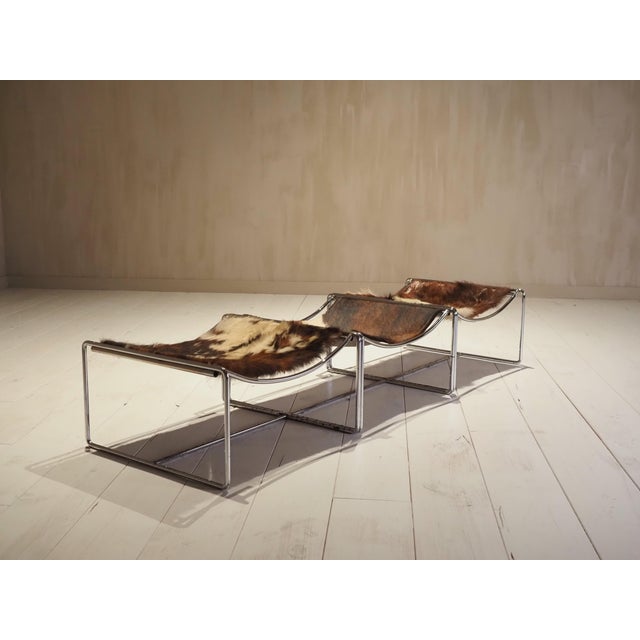 Vintage Cowhide Stools by Odile Mir, 1972, Set of 3 For Sale - Image 16 of 18