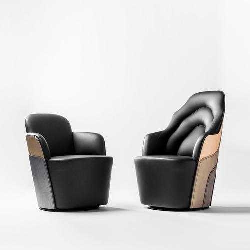 Vintage Leather Little Couture Chair by Färg & Blanche for BD Barcelona, 2017 For Sale - Image 9 of 10