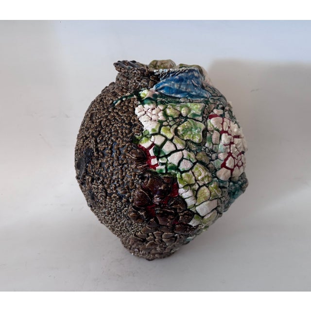 Hybrid Oribe & Karatstu Jar by Kodai Ujiie, Japanese (b. 1990 - ) Oribe Glazes, Black Karatstu Glaze Produced exclusively...