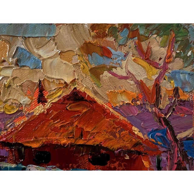 Oil Painting Sunset Village Glow Oleksiy Ivanyuk For Sale - Image 4 of 8