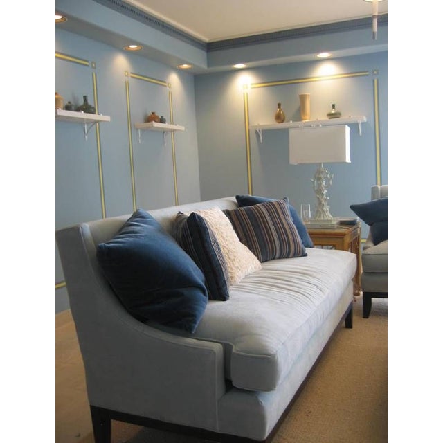 Blue Microfiber Sofa Chairish