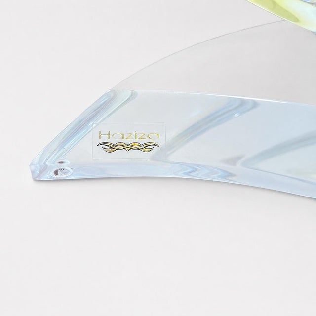 Sculptural 'Cyclone' Coffee Table in Lucite & Glass by Shlomi Haziza, 1980s For Sale - Image 13 of 15