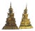 Thai Gilt Bronze Buddha-- 2 Vintage - a Pair For Sale