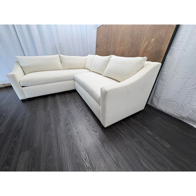 Rh Belgian Classic Slope Arm Left-Arm Bench-Cushion L-Sectional For Sale - Image 10 of 18