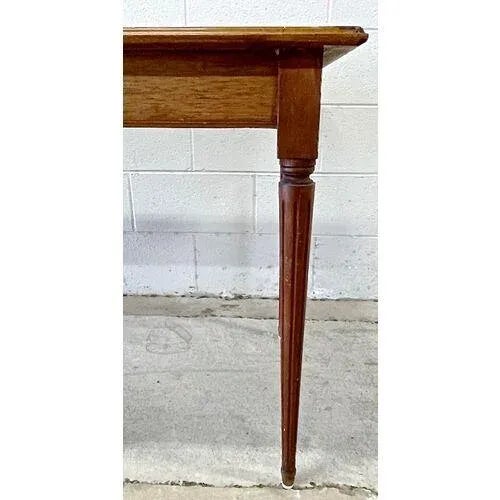 Vintage Checkerboard Wood Inlay Game Table For Sale - Image 9 of 10