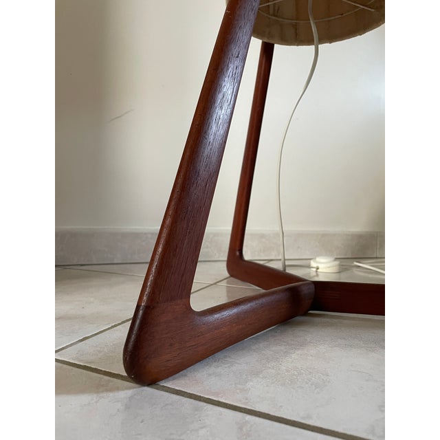 Teak Tripod Floor Lamp by Peter Hvidt and Olga Molgaard-Nielsen, 1960 For Sale - Image 6 of 13