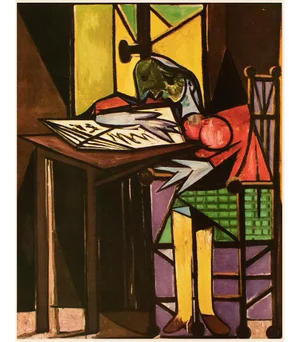 1954 After Pablo Picasso "Seated Woman Reading", First Limited Edition Offset Lithograph