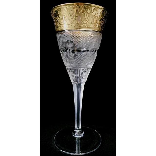 Queen Elizabeth II Rare Monogrammed Moser Splendid Goblet from the collection received from the Czech Republic on the...