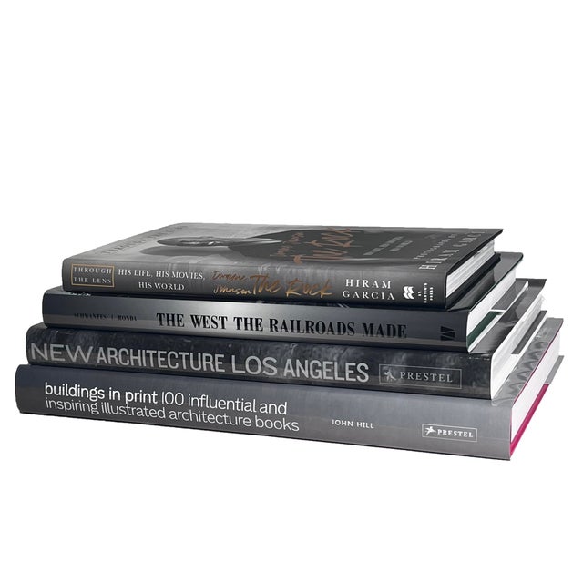 Decorative Books - Stone Coffee Table Stack - 4 Grey Books For Sale