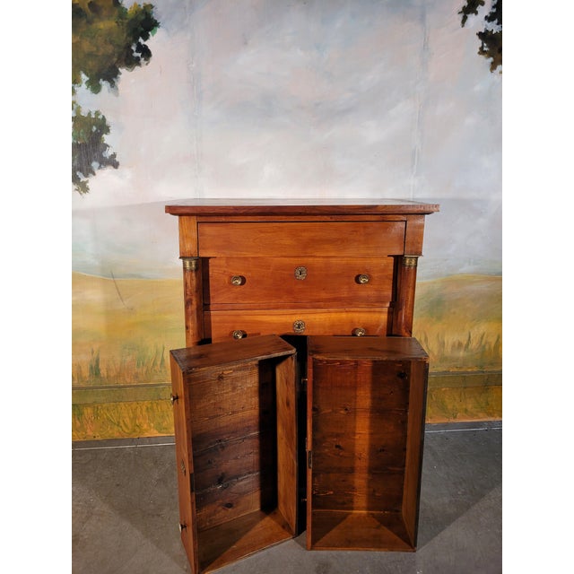 Brown Large Vintage Chest of Drawers in Cherry For Sale - Image 8 of 13