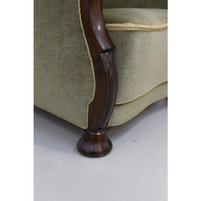 Danish Art Deco Green Velvet Lounge Chairs, 1930s, Set of 2 For Sale - Image 18 of 18