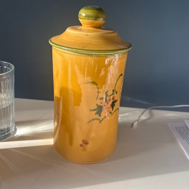 Vintage Lou Pignatier French Provençal Ceramic Canister Set For Sale In Denver - Image 6 of 9