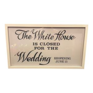 1970s Original Wedding Sign of Patricia Nixon