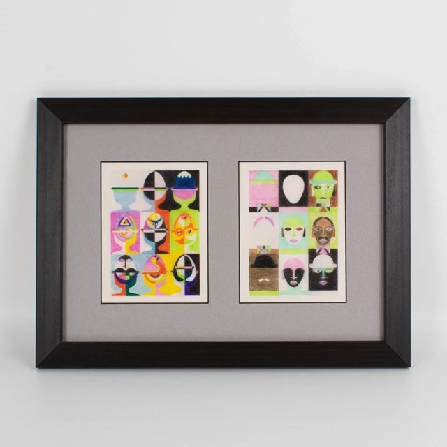 Surrealist Geometric Variation Colors Drawings on Tracing Paper, France 1960s, circa 1960 For Sale - Image 12 of 12