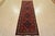 Cabin Shiraz Runner 3’4” X 9’7” Red Wool Vintage Tribal Hand-Knotted Oriental Rug For Sale - Image 3 of 14