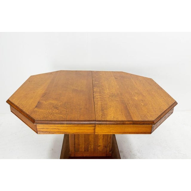 French Dining Table in Oak, 1940 For Sale - Image 6 of 15