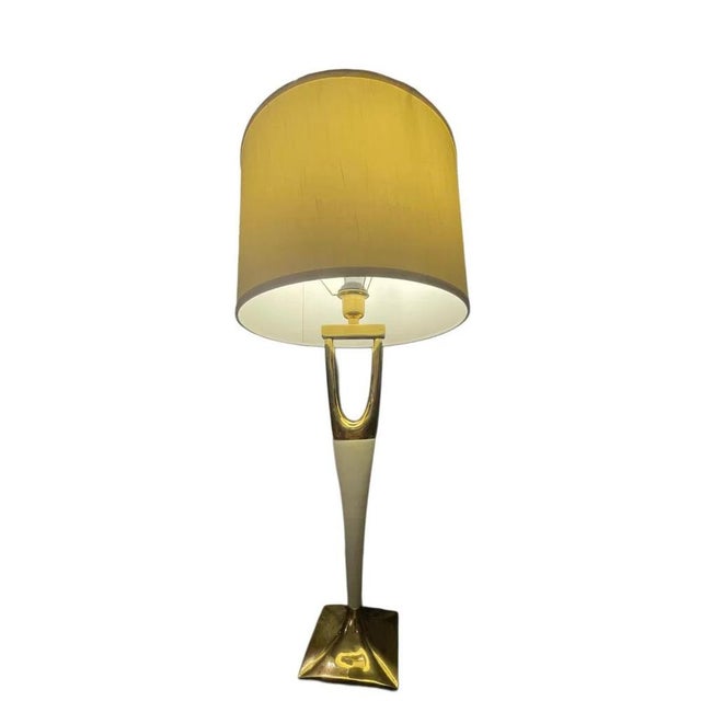 Cream Foy Table Lamps by Hickory Chair, Set of 2 For Sale - Image 4 of 5