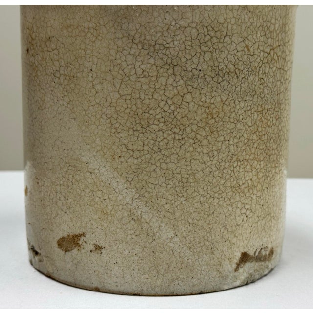 Tan Handmade Antique Crock Vessel For Sale - Image 8 of 8