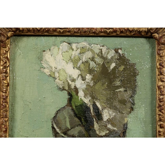 French Edward Henry Molyneux (British, 1891-1974) Oil Painting on Canvas - Flowers in a Glass, 1955 For Sale - Image 3 of 7