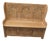 High Back Oak Settle with Carved Back Panels, 1920 For Sale