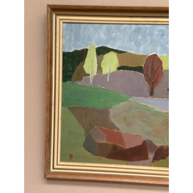 Carl‑einar Andersson, Trees and Fields, 1959, Oil on Panel, Framed For Sale - Image 7 of 18