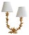1995 French Gilt Bronze Two-Arm Table Lamp by Georges Mathias for Fondica For Sale