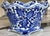 Blue & White Chinoiserie Scalloped Edge Cache Pot For Sale - Image 11 of 16