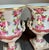 Dresden Porcelain Antique Pair of Dresden Rose Porcelain Urns For Sale - Image 4 of 11