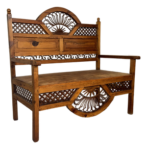 Mid 20th Century Large Spanish Colonial Style Bench