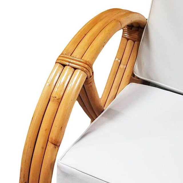 1950s Restored MCM Three-Strand Full Round Pretzel Lounge Chair W/ Arched Base For Sale - Image 5 of 5