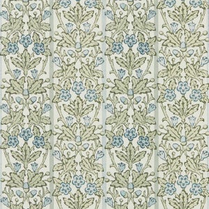 Morris & Co. Oak & Blossom Wallpaper in Thyme/Woad- a sample