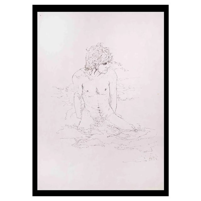 Anthony Roaland, The Boy at the Sea, Original Drawing, 1980 For Sale