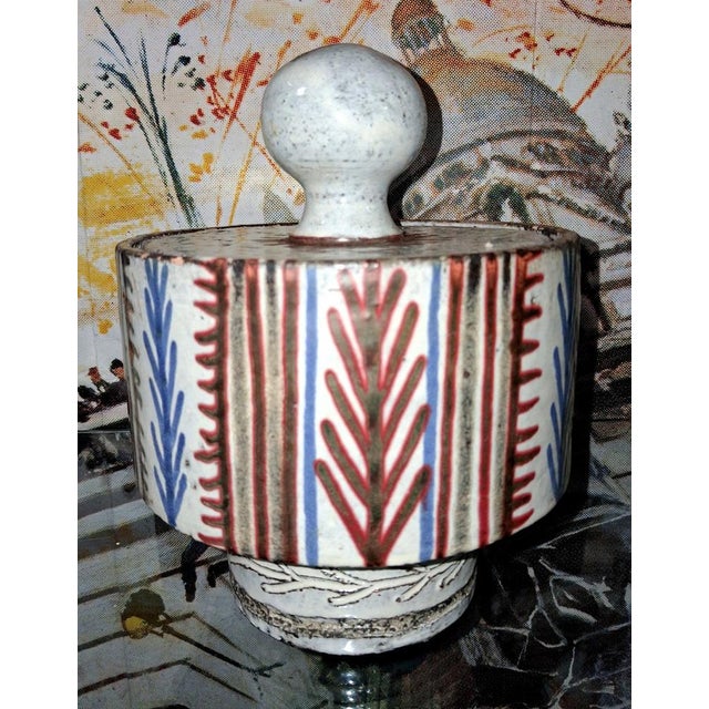 1950s Ceramic Covered Box from Atelier Le Mûrier, 1950s For Sale - Image 5 of 6