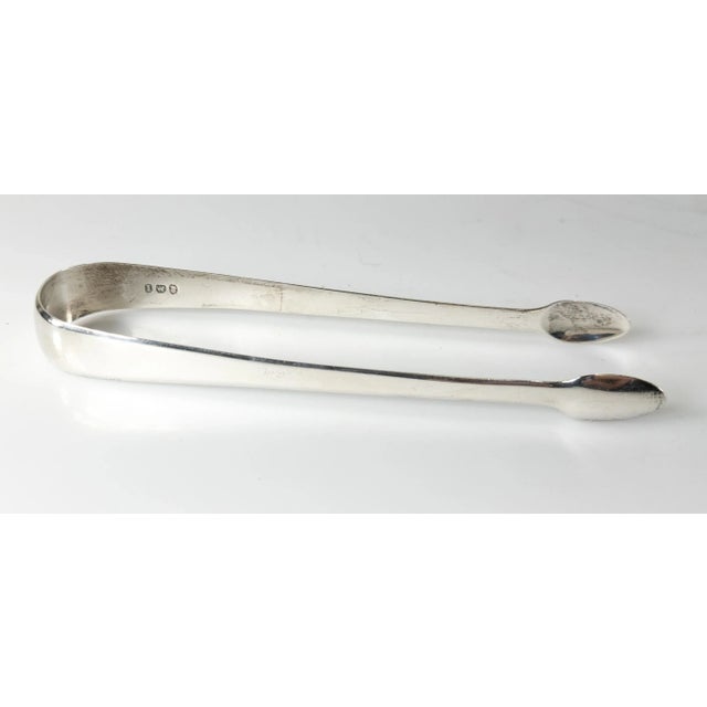 19th Century English Sterling Silver Sugar Tongs From 1804
